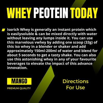 Zenius Whey Isorich Peotein Powder - Mango Flavour 1 kg - Whey Proteins