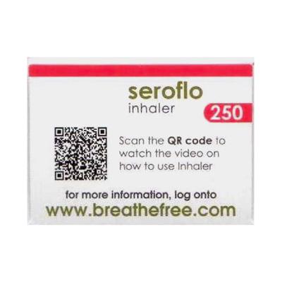 SEROFLO 250 WITH DOSE COUNTER 120md Inhaler 7.2g - Asthma/COPD-Ast