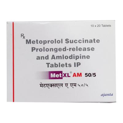 MET XL AM 50/5 Tablet 20's - Hypertension-Bet