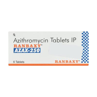 Azax 250mg Tablet 6'S - Bacterial Infections-Mac