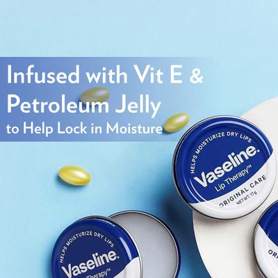 Vaseline Lip therapy Tins Original Care 17gm - Lip Scrubs