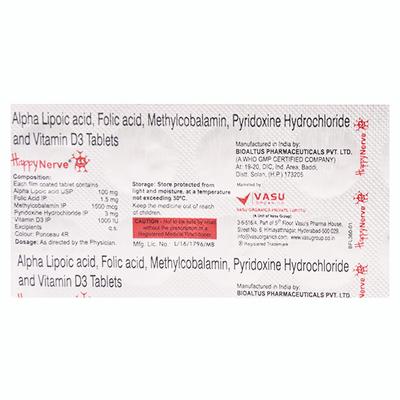 HAPPYNERVE Tablet 10's - Supplements-Vam