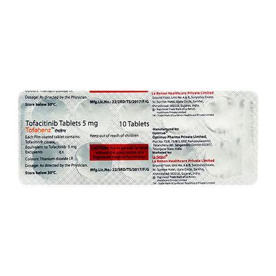 TOFAHENZ 5 Tablet 10's - Rheumatoid Arthritis-Dis