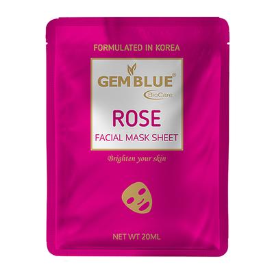 Gemblue Biocare Rose Facial Sheet Mask 20 ml - Sheet Masks
