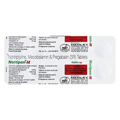 Nortipan M Tablet 10'S - Neuropathic Pain-Dru
