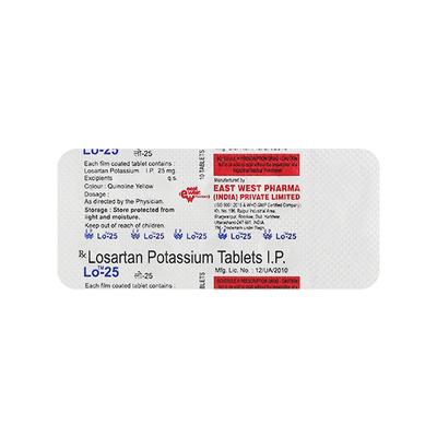 LO 25mg Tablet 10'S - Hypertension-Ang