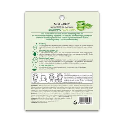 Miss Claire Nature Essence Face Maskk - Aloe Vera 25 Ml - Masks & Peels