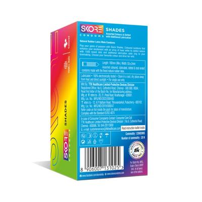Skore Condoms Shades 20's - Plain/Flavoured Condoms
