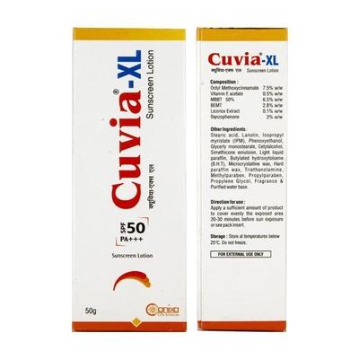 Cuvia XL SPF 50 PA+++ Sunscreen Lotion 50gm - Sunscreen Preparations-Emo