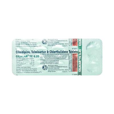 Cilacar TC 6.25mg Tablet 10'S - Hypertension-Cal