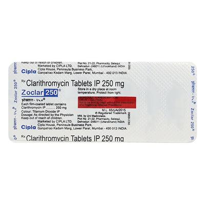 ZOCLAR 250mg Tablet 4's (se) - Bacterial Infections-Mac