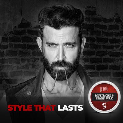 Beardo Mustache & Beard Wax - Extra Strong 50 gm - Beard Wax