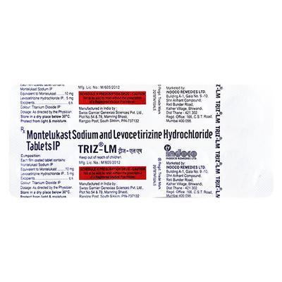 Triz LM Tablet 10'S - Allergies-Ant