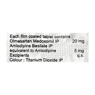 Olmy A 20mg Tablet 10'S - Hypertension-Ana