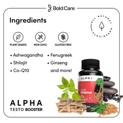 Bold Care Alpha Testo Booster Tablet 60's - Sexual Healthcare