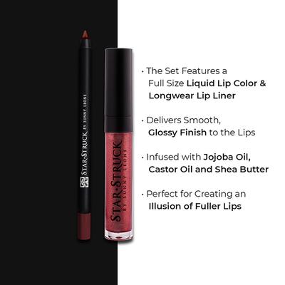 Star Struck by Sunny Leone Midnight Twinkle Lip Kit Lip Gloss and Lip Liner 2's - Lip Glosses
