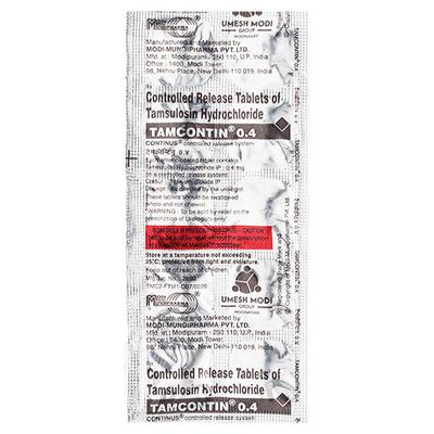 Tamcontin 0.4mg Tablet 10'S - Bladder And Prostate Disorders-Dru