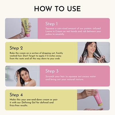 Fix My Curls Leave in Cream with Moisturising Jojoba Oil, Nigella Sativa Oil, and Keratin for Curly, Wavy, Dry and Frizzy Hair 100 gm - Hair Sets & Kits