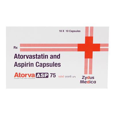 Atorva Asp 75mg Capsule 10'S - Blood Clot-Ant