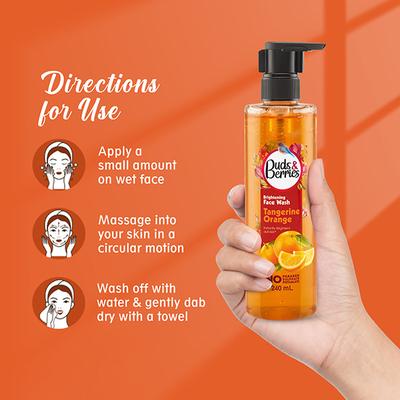 Buds & Berries Tangerine Orange Brightening Face Wash 240 ml - Face Wash & Cleansers