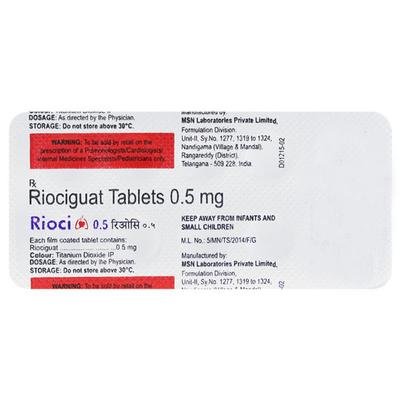 Rioci 0.5mg Tablet 10'S - Hypertension-Oah