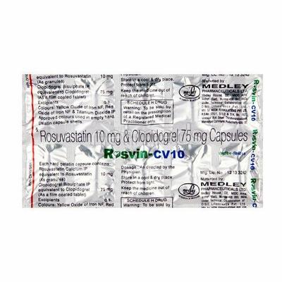 Rosvin CV 10mg Capsule 10'S - High Cholesterol-Dys