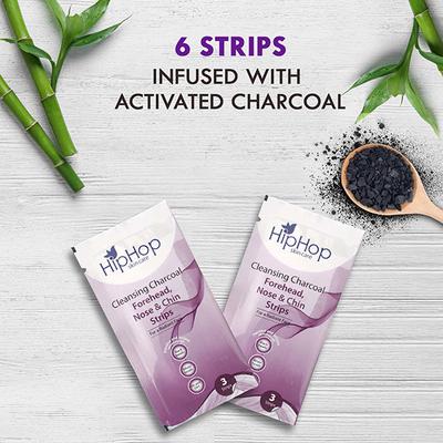 HipHop Charcoal Forehead, Chin, Nose Blackhead Remover Strips 6's - Face Wash & Cleansers