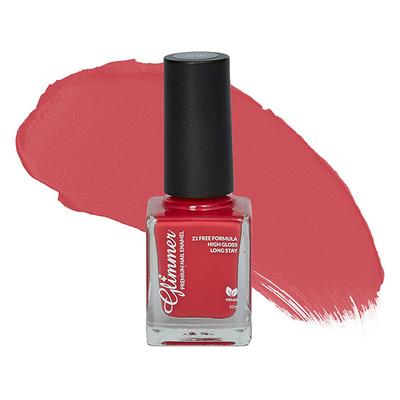 Glimmer Premium Nail Enamel Hot Red 10 ml - Nail Polish