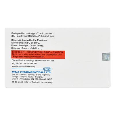 Terifrac 750mcg Cartridge 3ml - Bone Metabolism-Age