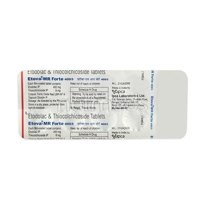 Etova MR Forte 400/8 Tablet 10'S - Muscle Spasm-Mus