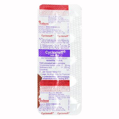 Cyclomeff Tablet 10'S - Muscle Spasm-Ant