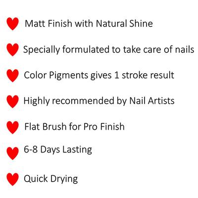Bonjour Paris Satin Matte Nail Polish - Brownish Red 9 ml - Nail Polish