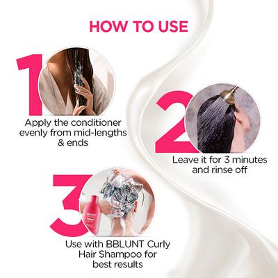 BBlunt Curly Hair Conditioner Shine Tonic with Coconut Water and Jojoba Oil 250gm - Conditioners