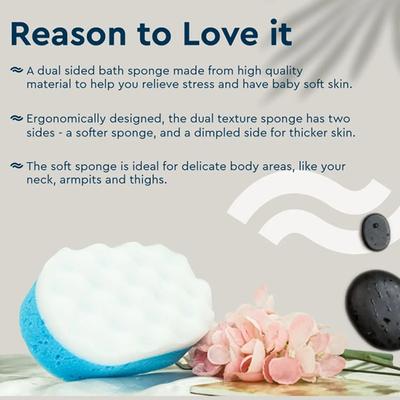 GUBB Dual Massage Bath Sponge - Blue 50 gm - Sponges & Applicators