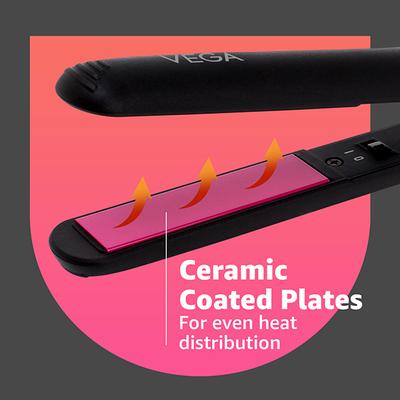 Vega Adore Hair Straightener with Ceramic Coated Plates (VHSH-18) Color 1's - Straighteners
