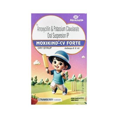 MOXIKIND CV FORTE STRAWBERRY FLAVOUR Dry Syrup 30ml - Bacterial Infections-Pen