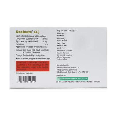 DOXINATE 24 Tablet 15's - Vomitting/Emesis-Ant