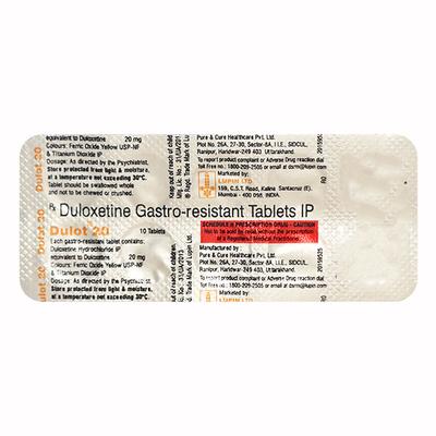 DULOT 20 Tablet 10's - Depression-Ant