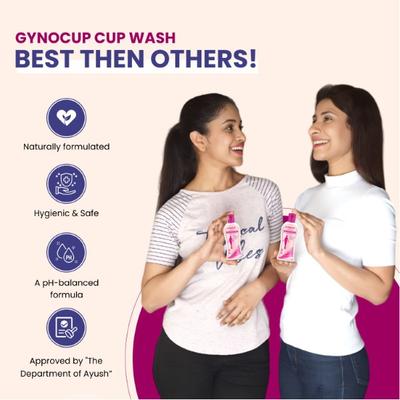 GynoCup Reusable Menstrual Cup - Large + Natural Menstrual Cup Wash Liquid 100 ml - Intimate Care