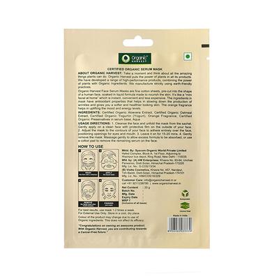 Organic Harvest Organic Serum Mask - Radiance Boost (Orange) 20 gm - Masks & Peels
