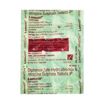 Lomotil Tablet 20'S - Diarrhoea-Ant