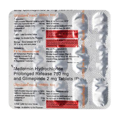 Glimisave Max 2 Tablet 15'S - Diabetes-Ant