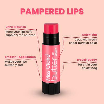 Miss Claire Butter Lip Balm - Brownie BLB08 4 Gm - Lip Balms