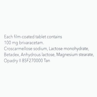 BRIVIACT 100mg Tablet 14's - Epilepsy/Convulsion-Ant