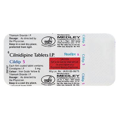 Cildip 5mg Tablet 10'S - Hypertension-Cal