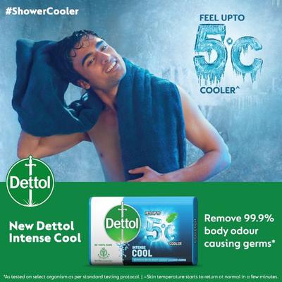 Dettol Soap - Intense Cool 125 gm (Buy 4 Get 1 Free) - Soaps