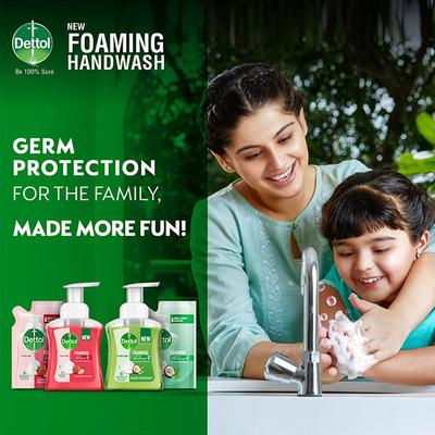 Dettol Foaming Handwash Combo - Strawberry (Pump 250 ml + Refill 200 ml) - Hand Wash & Soaps