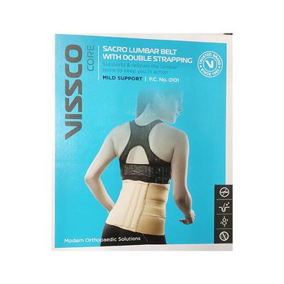 Vissco Core Sacro Lumbar Belt with Double Strapping Mild Support (0101) (M) 1's - Abdomen/Neck/Arm/Elbow Supports
