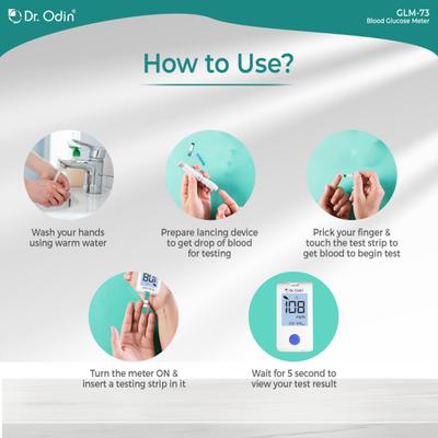 Dr. Odin Blood Glucose Meter GOD Kit (GLM73) - Blood Glucose Monitors/Test Strips