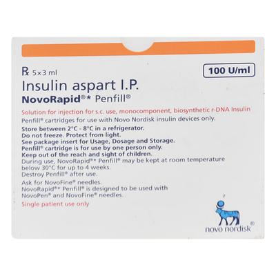 Novorapid 100IU Penfill Cartridge 1X3ml - Diabetes-Ins